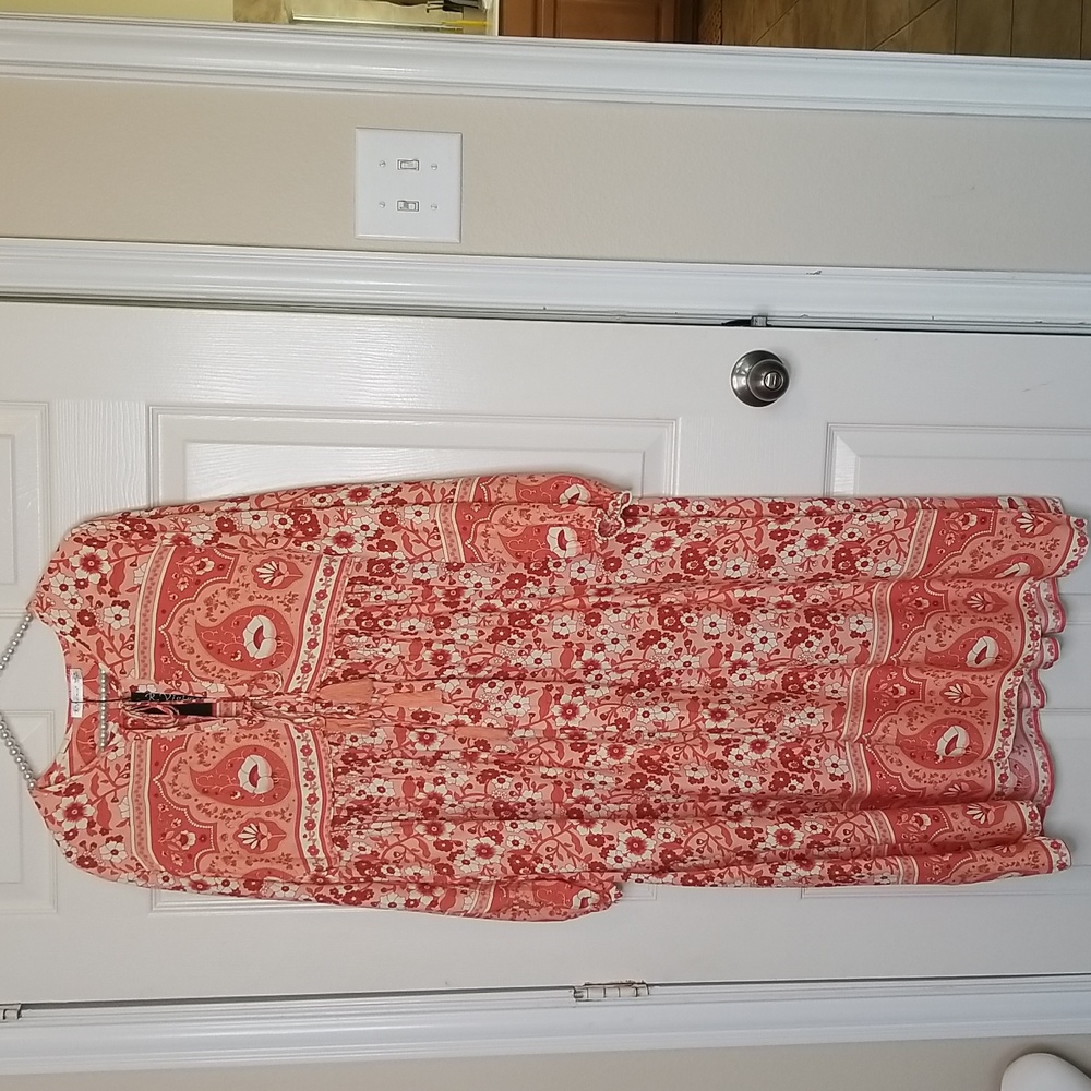 R. Vivimos Womens Longsleeve Floral Print Midi Dress - Picture 3 of 10